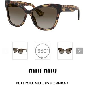 Miu Miu MU 08VS 09H0A7 SUNGLASSES (NEW: NEVER WORN/WITH 24-MONTH WARRANTEE)